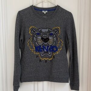 Kenzo Charcoal Sweatshirt with Tiger Motif